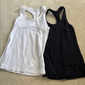 Lululemon Black and White Tank Tops